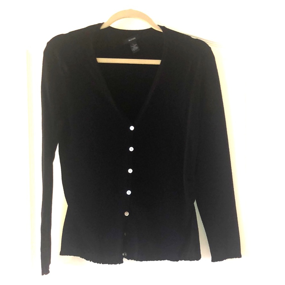 Alfani cute layering cardigan black sweater L
